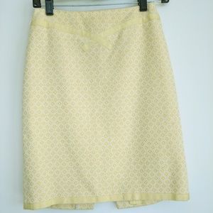 NANETTE LEPORE yellow pencil skirt XS